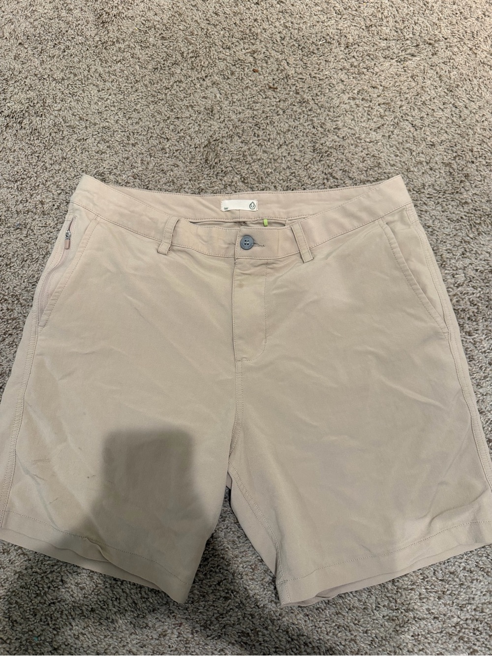 TASC Men's Beige Stretch Performance Shorts